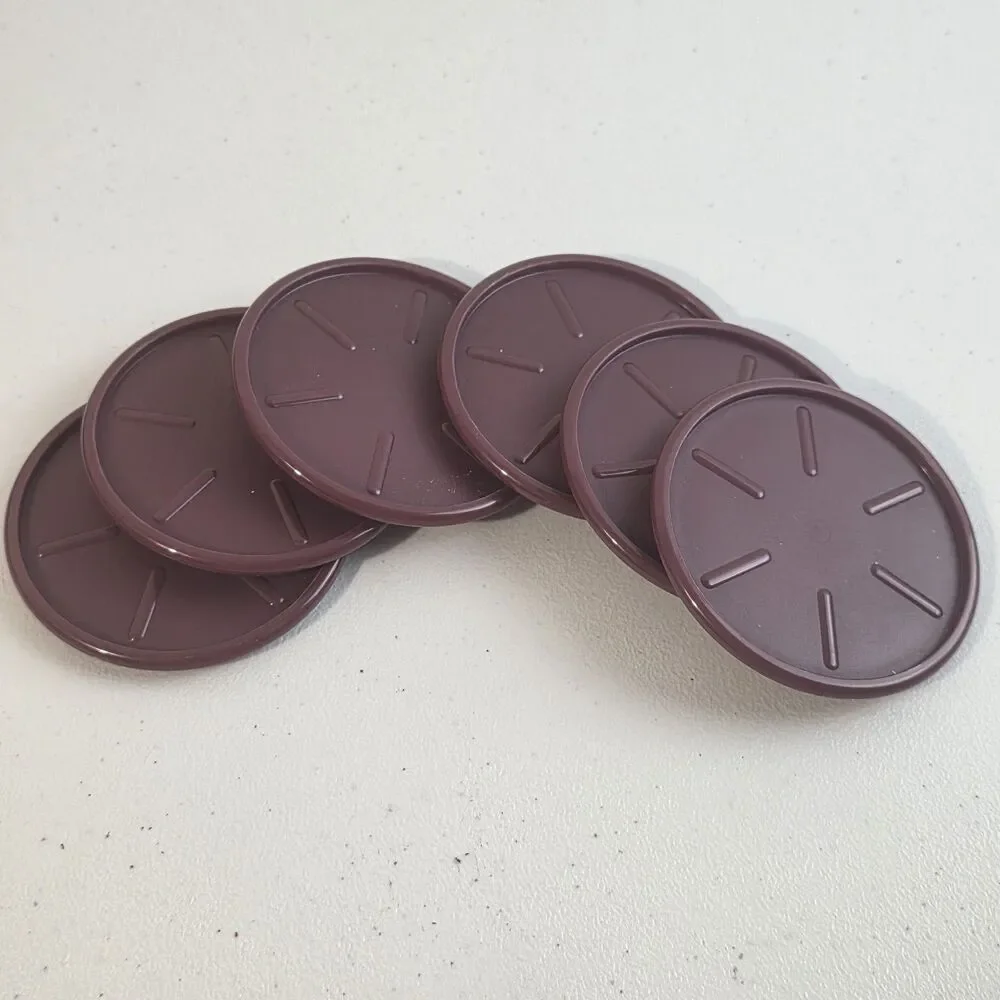 Tupperware Coasters Lids Lot of 6 Coffee Mug Replacement 3
